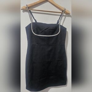 Forever 21 Black Dress with Silver Straps